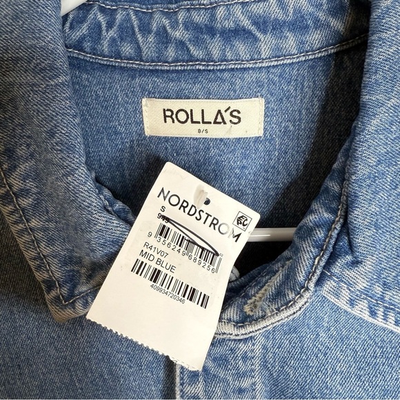 Rolla’s Sailor Denim Romper in Mid Blue - Small NWT - Picture 11 of 11